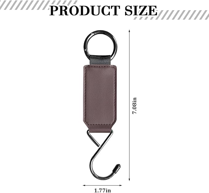 HZEL Car Seat Headrest Hook, 2PCS Multifunctional Vehicle Seat Back Hanger Holder for Purse Bags Coat, Automotive Interior Organizer Storage Hook, Universal for Automobile RV Truck (Brown)