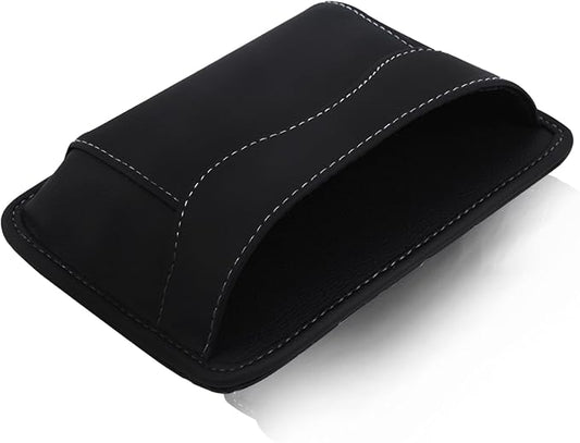 Black Car Seat Side Pocket Organizer - Change Holder, Pouch, Leather Cell Phone Sunglasses Holder, Seat Gap Filler Accessories Organizer