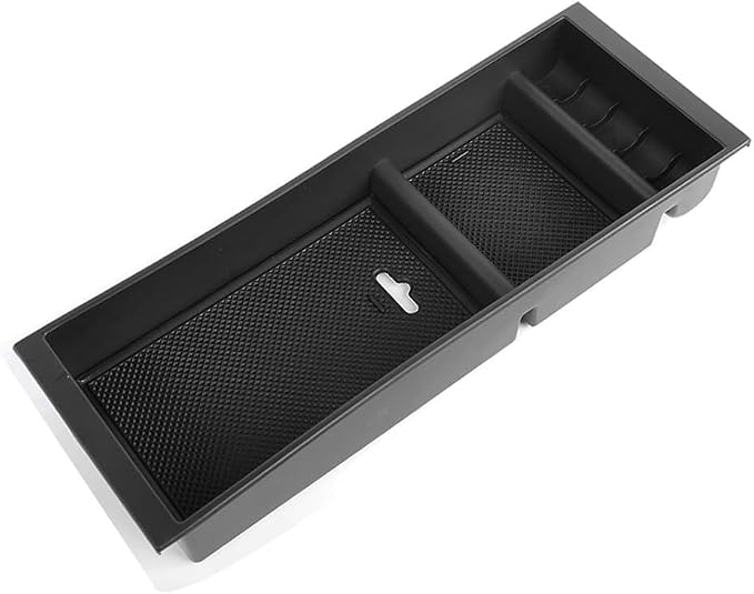 JDMCAR Compatible with Ford F150 Accessories (2015-2020) /F250 F350 F450 (2017-2022) / Expedition 2018-2022 Center Console Organizer, ABS Material Insert Tray Storage Box- (Bucket Seats ONLY)- Black
