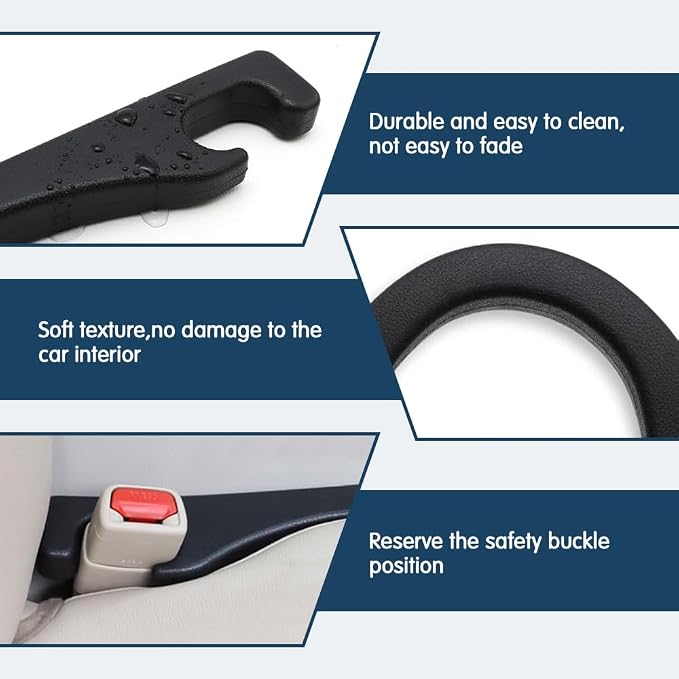 2Pcs PU Leather Car Seat Gap Filler, Seat Console Gap Plug Stop Falling Items, Universal Auto Interior Accessories for Cars SUV Truck