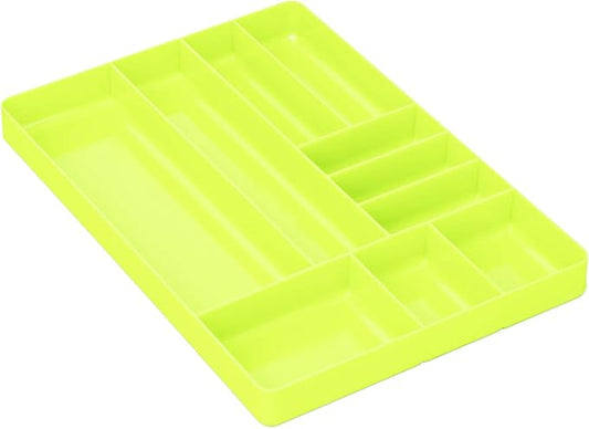 Ernst 10 Compartment Drawer Organizer: Heavy Duty Stackable Tray for Garage Tool Organization - Low-Profile Toolbox Storage - Bolts, Tools, Parts, Easy to Clean – High Visibility - Made in the USA