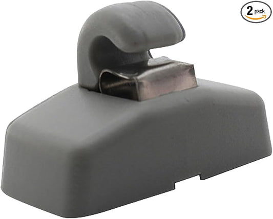 2 PCS Interior Sun Visor Clip Hook Bracket, Anti Vibration Sun Visor Bracket Holder, #3B0857561B Sun Visor Support Clip Retainer Replacement for VW Golf Passat Beetle Polo Jetta Skoda (Gray)