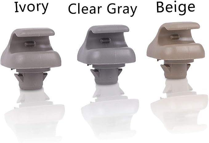runmade Clear Gray Sun Visor Hook Clip Bracket Hanger Compatible with Honda Accord Civic CRV Odyssey Pilot Light Gray Bracket