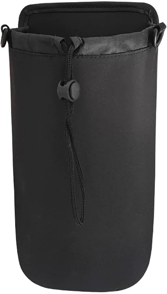 Extra Wide Car Cup Holder Expander - 5.5” Opening & 10” Deep Holds 40oz Tumblers, Soup Thermos & Umbrellas, Adjustable Drawstring Lock, Waterproof Vehicle Organizer