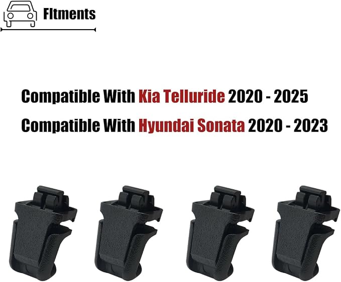 4PCS Rear Door Curtain Hooks Compatible with Hyundai Sonata 2020-2023, for Kia Telluride 2020-2025, Sun Shade Curtain Clips for 83917L1000
