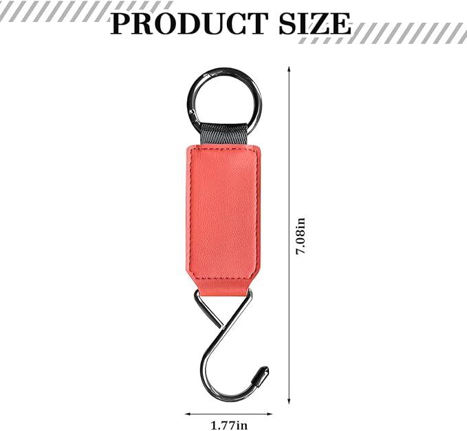 HZEL Car Seat Headrest Hook, 2PCS Multifunctional Vehicle Seat Back Hanger Holder for Purse Bags Coat, Automotive Interior Organizer Storage Hook, Universal for Automobile RV Truck (Red)