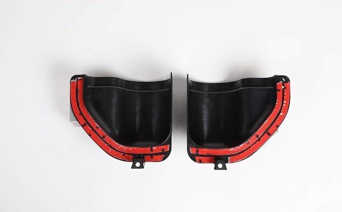 YOCTM 2-PACK Front Door Organizer Tray For 2018 2019 2020 2021 2022 2023 2024 2025 Jeep Wrangler JL JLU Rubicon Sport Sahara Gladiator JT 4EX Interior Storage Box Accessories Black (Front Door Tray)