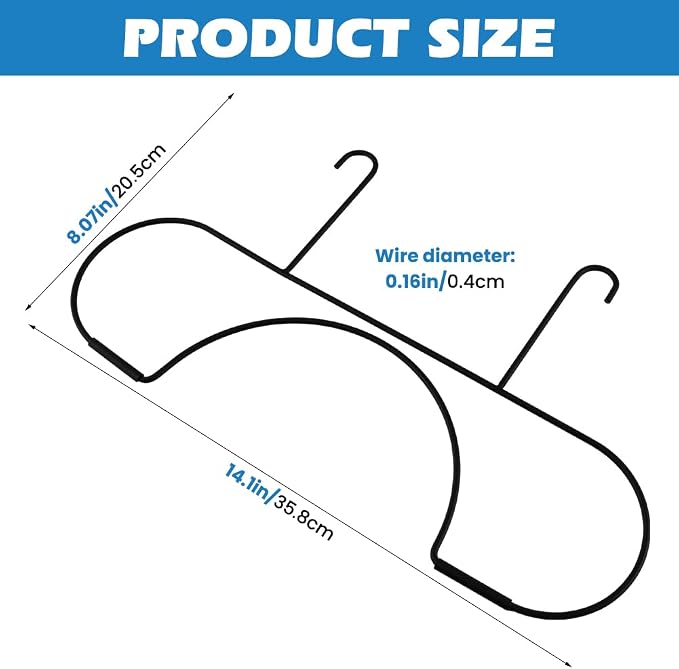 2 Folding Design Hat Rack, Cowboy Hat Holder For Truck SUV Car To Keep-Hat-Shape, Automotive Seat Back Hard Hats Holder Car Clothes Hanger, Cowboy Hats Organizer for Auto Travel