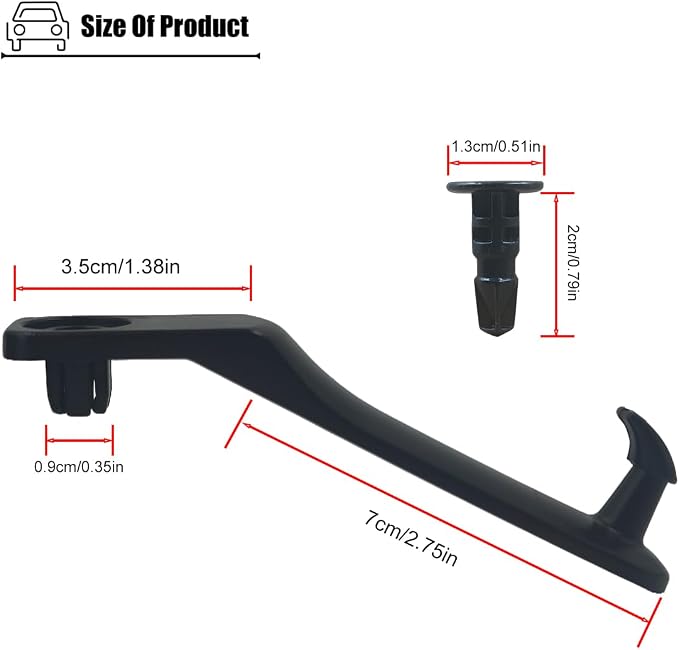 Front Floor Carpet Hook Compatible with Toyota ‎FJ Cruiser 2007 2008 2009 2010 Year, for 58521-35050 Floor Mat Clips