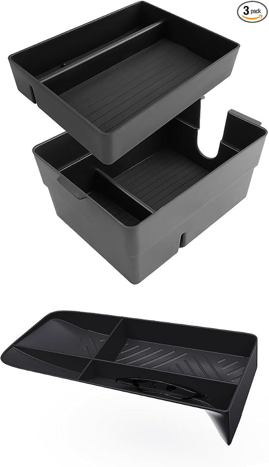 SXCY 3PCS for 2026 Lexus TX Center Console Organizer [2Layer] + Dashboard Organizer for 2024 2025 2026 Lexus TX Accessories Center Console Tray 2026 Lexus TX Armrest Console Organizer Dash Tray