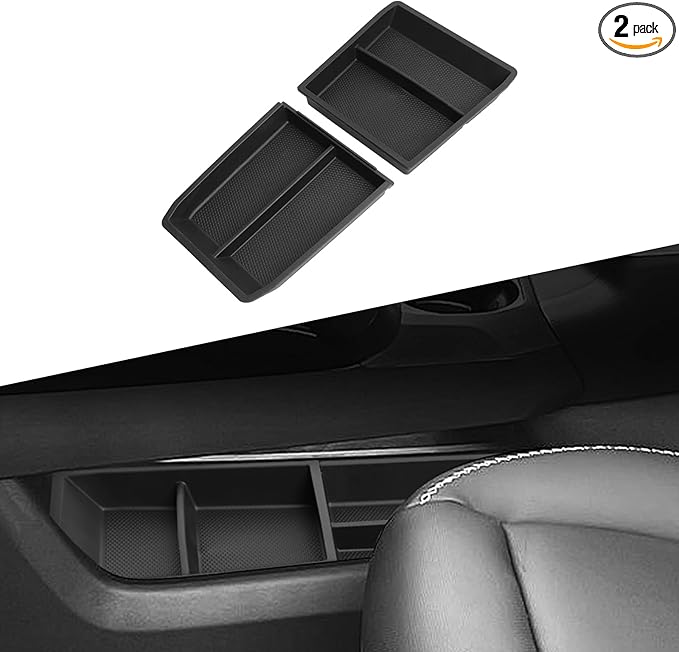Lower Center Console Organizer Tray Compatible With 2026 2025 Gmc Terrain (Elevation Denali At4) Console Storage Interior Accessories - TPE, Black
