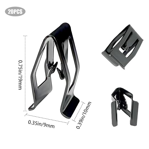 20 Pcs Universal Dashboard Trim Clips, Metal Trim Retainer, Auto Dash Panel Retainer Clips, Trim Metal Clips, Car Console Fastener, Dash Clips for Car Accessories