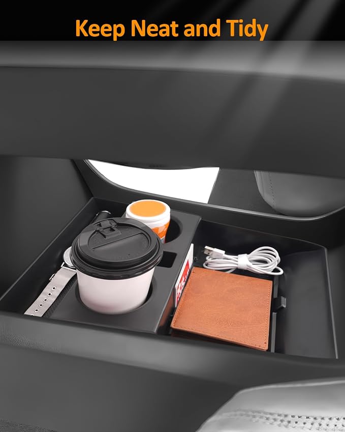 CDEFG for 2024 2025 2026 Hyundai Santa Fe Lower Console Cup Holder Tray - Under Center Console Organizer Accessories