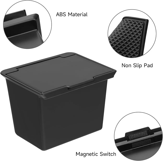 Center Console Coin Box Organizer Compatible with Toyota 2016-2020 2021 2022 2023 Tacoma Accessories ABS Material Insert Cup Holder Storage Box