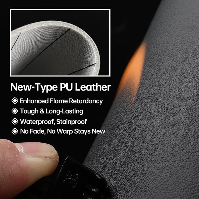 2Pack Leather Car Seat Gap Filler – Anti-Drop Console Organizer, Scratch-Resistant Waterproof Easy to Clean, Fits 90% Vehicles Without Blocking Seat Movement