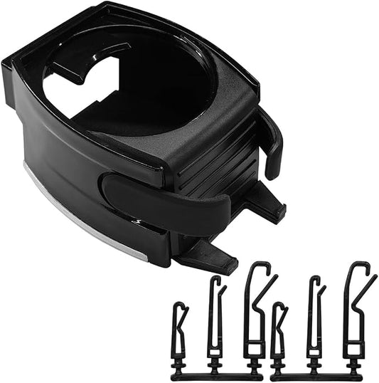 Car Air Vent Cup Holder, 2-in-1 Adjustable Cup & Phone Mount for Vehicle, Multifunctional Cars Ashtray Holders, Universal Auto Drink Bracket for Water Bottle (Black)