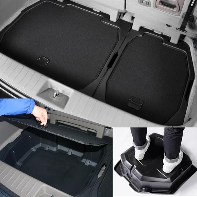 Kia Carnival Trunk Organizer Storage Box, Insert Cargo Bins for 2021-2026 Carnival, Rear Hatch Container with Lid Tray