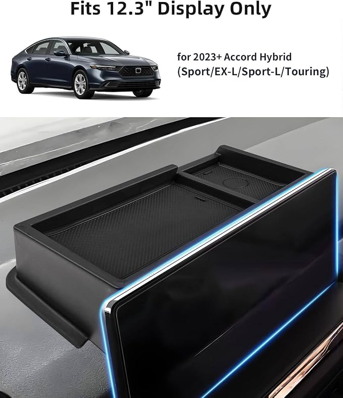 Center Console Dashboard Organizer Tray for 2023-2026 Honda Accord Hybrid (Sport, EX-L, Sport-L, Touring), 2024 2025 2026 Accord Interior Accessories