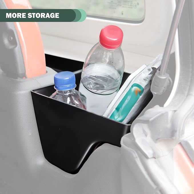 Rear Trunk Storage Tray Organizer Wheel Well Storage Bin for 2018-2022 Jeep Wrangler JL JLU Interior Accessories, Rear Cargo Side Tray, Cargo Expansion Box, Tape, Left & Right, Black