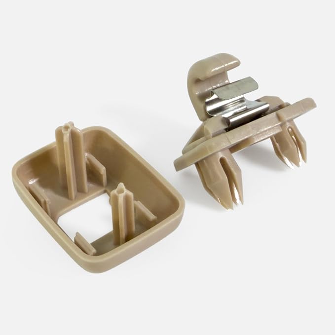Click&Fit Beige Sun Visor Clips for Audi A1 A3 A4 A5 Q3 Q5 TT 8E0857562 | Fits for A4 Q5 A5 A3 A1 Q3 TT. Beige Pair, Sunvisor Holders, replaces 8U0857562A.
