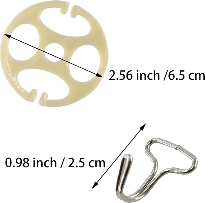 48PCS Car Seat Covers Plum Plate Metal Hook Set, 24PCS Car Seat Cover Plastic Chucks & 24PCS Metal Hooks, Car Seat Cover Fasteners, Metal Hook for Reinforce Car Seat Cushions, Beige