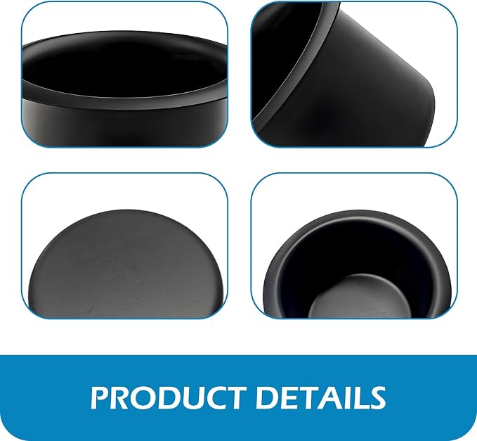 2PCS Car Cup Holder Insert, Recessed Drop in Metal Cup Drink Can Holder, Large Capacity Cup Holder Replacement Accessories, Universal for RV Boat Car Couch Golf Cart (Black)