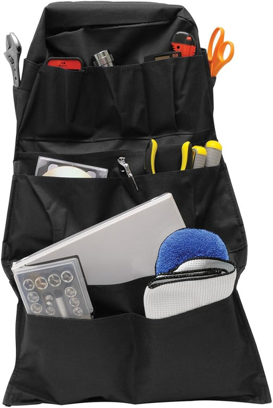 RoadPro RPSB-14BK Seat-Back Organizer Travel Essentials - Black