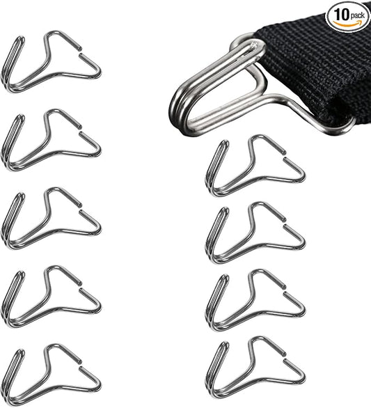 10 PCS Car Seat Cover Hooks, Metal Seat Pad Fixing Hanger Headrest Cover Locking Clip, Multi-Function Fixing Hook Cushion Pad Installation Replacement for Vehicle Seats