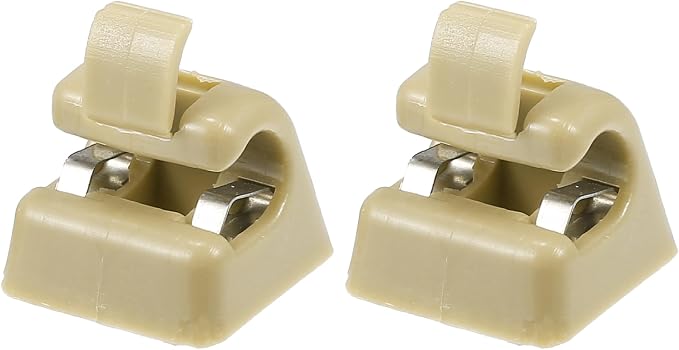 uxcell 2pcs Sun Visor Support Clip Retainer for Mercedes-Benz W201 190 Class 1982-1993 No.A12681000128412 Sun Visor Support Clip Holder Bracket Hanger Plastic Beige Anti Vibration