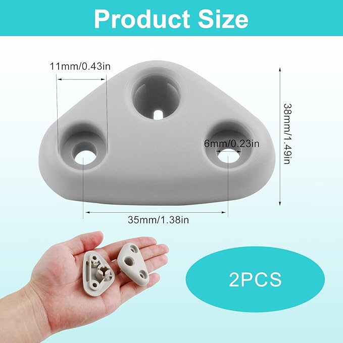 2 Pack Sun Visor Clip Replacement Compatible with Subaru Impreza Sedan Crosstrek Forester Outback, ABS Construction Sunvisor Inner Clips Holder Hook, OEM #92011SC031LO 92011SC032LO (Grey)