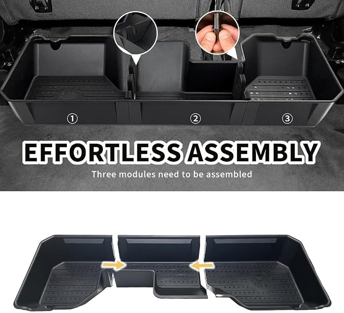 MAXDOM Under Seat Storage Fits for RAM 1500 Crew Cab 4-Door Full Size Pickup (2019-2025, RAM 1500)
