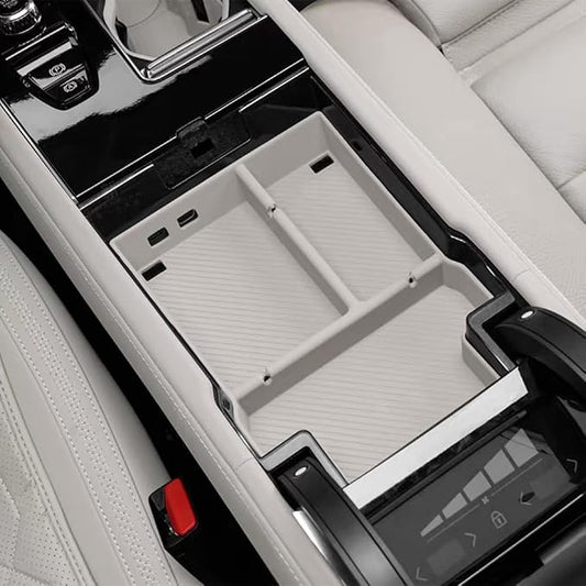 For Volvo Accessories Insert Armrest Tray Center Console Organizer, 2026 xc60 2026 XC90 Middle Console Organizer Tray, Storage Box (2026 XC90 Black Storage box)