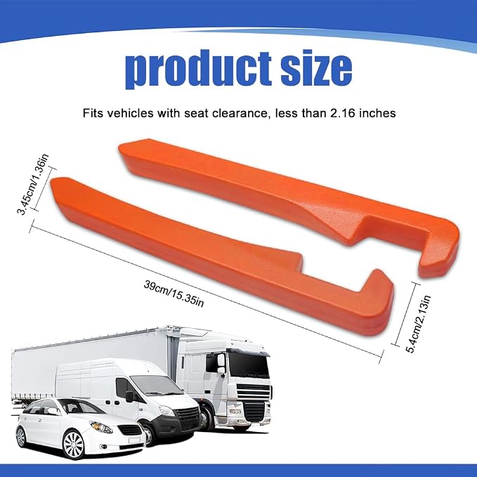 2PCS Car Seat Gap Filler, Car Blocker, PU Leather Fill The Gap Between Seat and Center Console, Universal Car Interior Accessories Flexible Seat Gap Organizer for Most Cars (Orange)