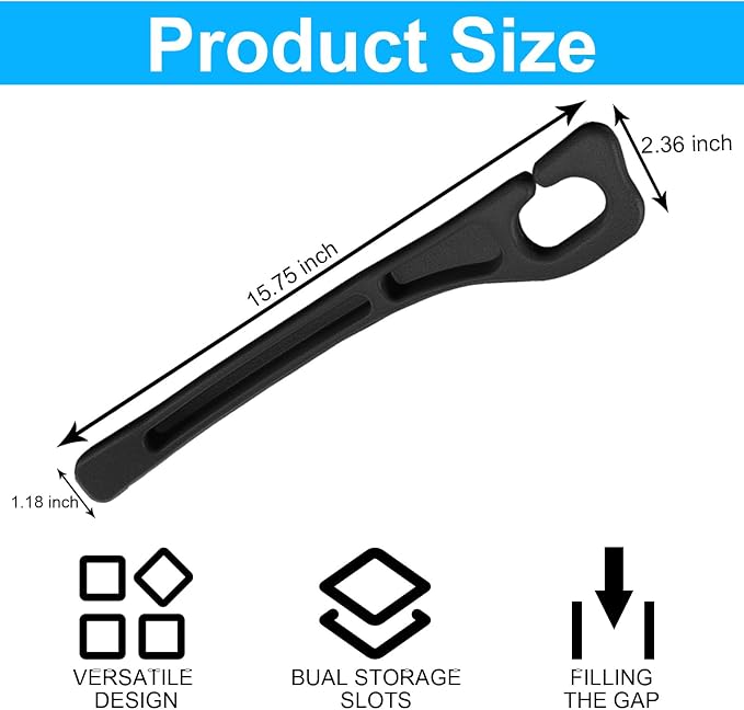Tesdluy Car Seat Gap Filler Set of 2, Multifunctional Seat Side Gap Seam Filler Organizer with Phone Holder, Universal Fit Fill The Gap Between Seat & Console for Car, SUV, Truck
