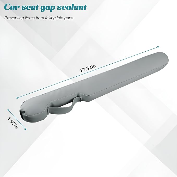 2PCS Car Seat Gap Filler, Soft Foam Automotive Organizer to Fill The Gap Between Seats Console Stop Things from Dropping, Vehicle Seat Side Gap Stopper, Universal for Truck SUV (Gray)