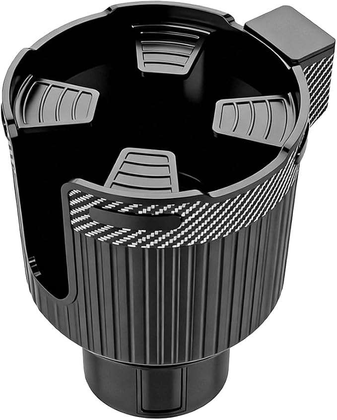 Car Cup Holder Extender, Expandable Vehicle Water Bottle Holder Adapter with Adjustable Base, Automotive Interior Drink Cup Expander, Universal for SUV Caravan Truck