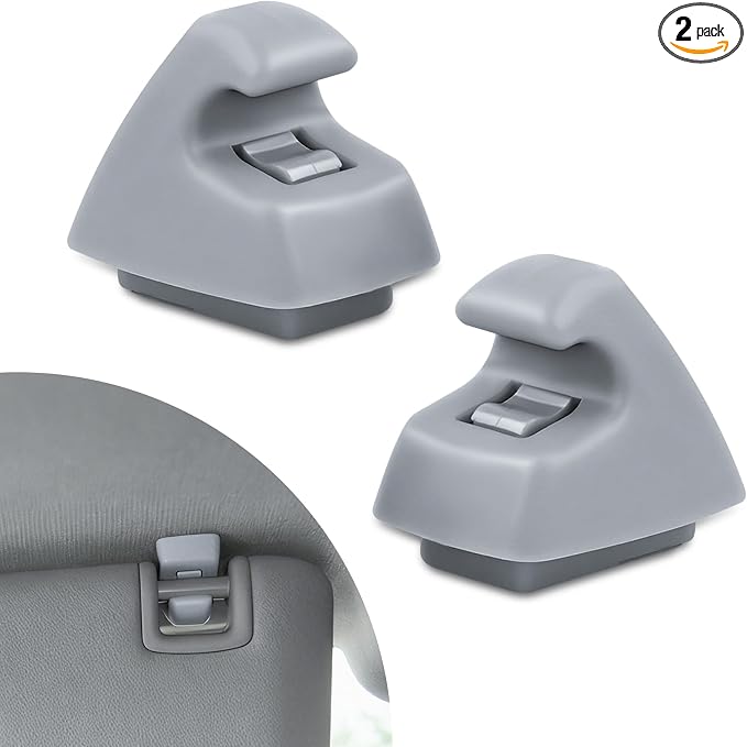 2PCS Car Sun Visor Clips, Visor Clips for Cars, Sun Visor Hook Clip Bracket Replacement 95994975 95994976, Car Visor Support Holder Bracket Hanger for Cruze 2011-2016 Verano 2012-2017 (Grey)