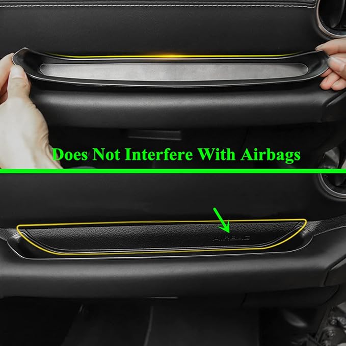 YOCTM GrabTray Interior Storage for Jeep Wrangler JL Passenger Storage Tray Fits 2018 2019 2020 2021 2022 2023 JLU Sports Sahara Freedom Rubicon X & Unlimited 4XE Interior Accessories