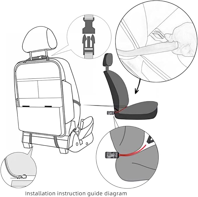 TAIKOO Seat Back Protector,Shields Seat Backs From Kicks and Adds Storage | kick mats back seat protector easy to install and clean, well-crafted, sturdy, durable and stylish.2 Pack