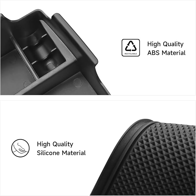 Center Console Organizer Compatible with Kia Carnival 2026 2025 2024 2023 2022 (LX/LXS/EX/SX/SX Prestige) Accessories Black ABS Plastic Material Armrest Secondary Storage Box