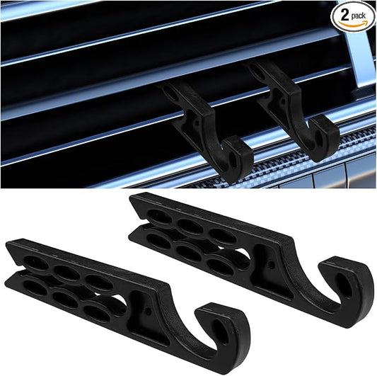 Car Air Vent Hook Hanger, Multifunctional Automotive A/C Vent Storage Organizer, Mini Vehicle Interior Phone Holder Accessories for Earphone Cable, Key, Sunglass, Bag(2PCS)