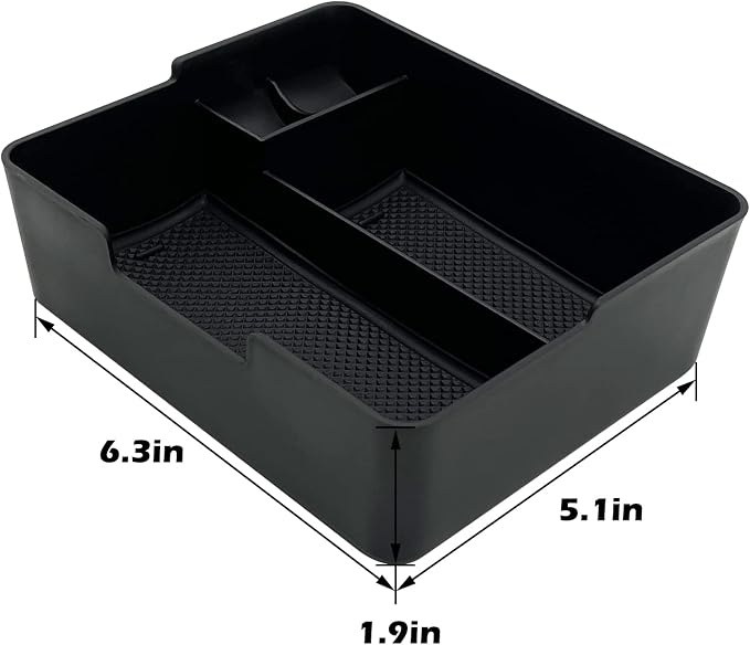 Compatible with Tesla Model 3/Y Accessories Center Console Organizer Tray Fits for Tesla Model 3 2017 2018 2019 2020 /Model Y 2020 （The cover closed Rotary version）