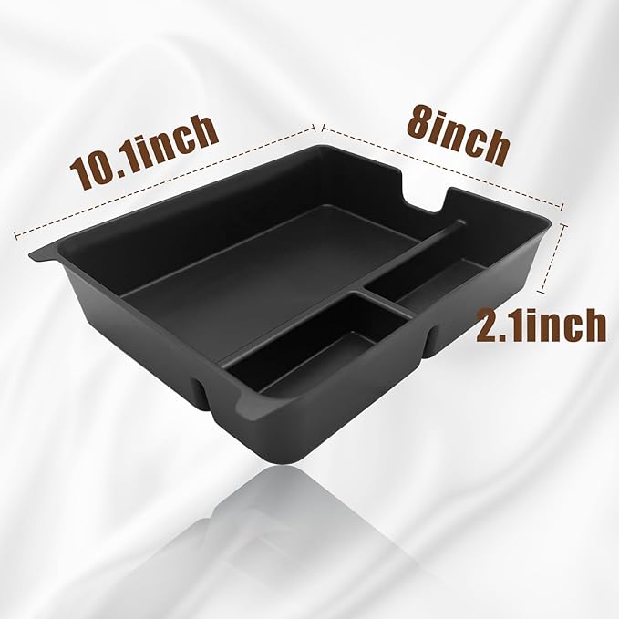 Muslogy Center Console Organizer Compatible with Honda Pilot 2023 2024 2025 2026, 2024-2026 Ridgeline/Passport Center Console Storage Box Divider Inserts Interior Accessories ABS Material(Gray)