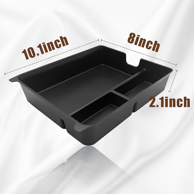 Muslogy Center Console Organizer Compatible with Honda Pilot 2023 2024 2025 2026, 2024-2026 Ridgeline/Passport Center Console Storage Box Divider Inserts Interior Accessories ABS Material(Brown)