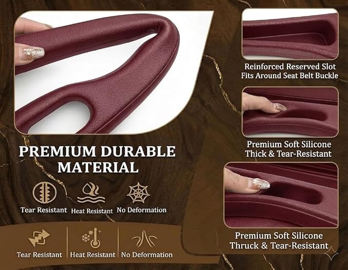 Seat Gap Filler 2 Pack, Car Seat Gap Plug with Storage Slot for Phone & Keys, High-Density Elastic Car Slot Organizer for Most Cars, SUVs, and Trucks - Red