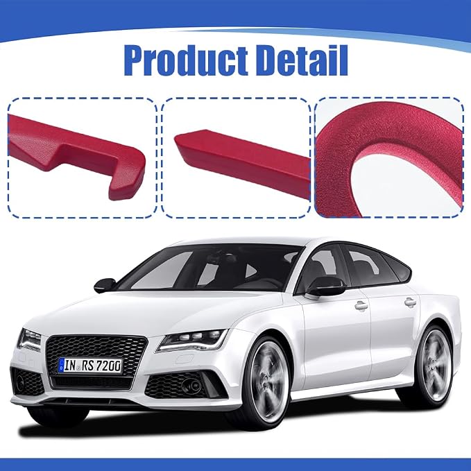 2PCS Car Seat Gap Filler, Car Blocker, PU Leather Fill The Gap Between Seat and Center Console, Universal Car Interior Accessories Flexible Seat Gap Organizer for Most Cars (Red)