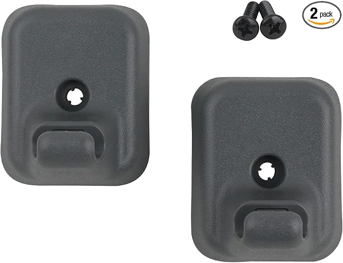 Sun Visor Clip Retainer Holder (Steel Gray) w/Screws for Sunvisor Panel Driver & Passenger Side BL3Z-1504132-AB Compatible with Ford F150 2011-2014 Visor Mount Accessories