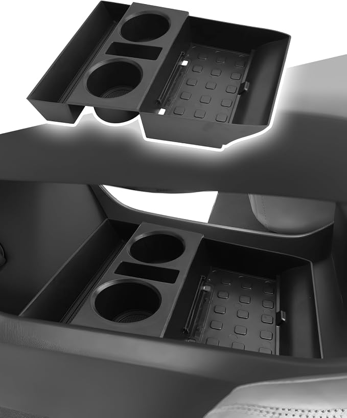 CDEFG for 2024 2025 2026 Hyundai Santa Fe Lower Console Cup Holder Tray - Under Center Console Organizer Accessories