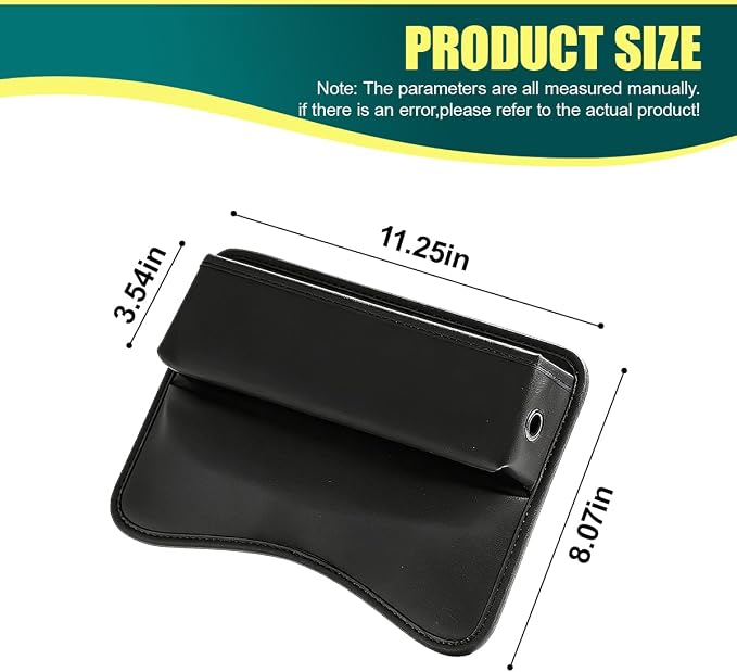 Car Seat Gap Filler Organizer, Leather Auto Center Console Storage Box, Universal Vehicle Interior Front Seat Side Gap Filler Organizer Essential Accessories for Phone Key Wallet(1PC)