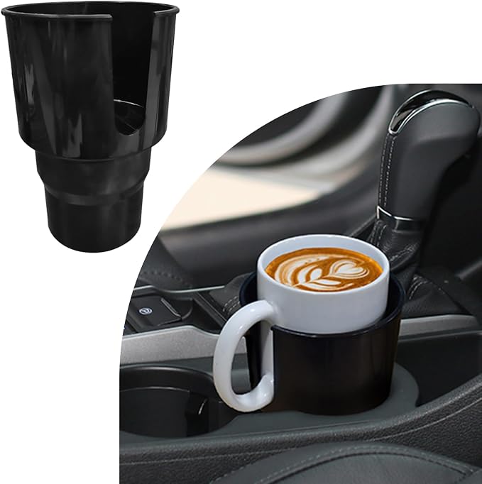 Dickno Cup Holder Expander for Car, 4 Inch Car Cup Holder Expander Adapter, Detachable Expander Car Coffee Mug Adapter Organizer, Car Cup Holder for 32-50 oz Bottles & Cups